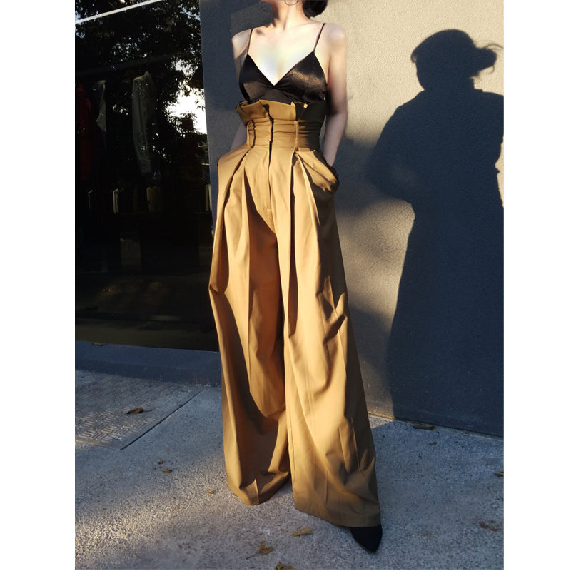 High Waist, Long Legs, Loose Drop, Straight Tube, Wide Leg Suit Pants for Women