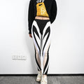 High waisted elastic splicing design, elastic waistband leggings, high-end women's clothing, light luxury, niche